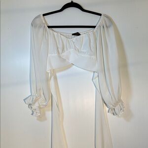 White Fox Boutique White Ruffle Sweater